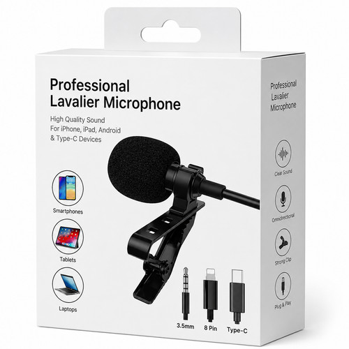 Wired pro lavalier microphone - wired,